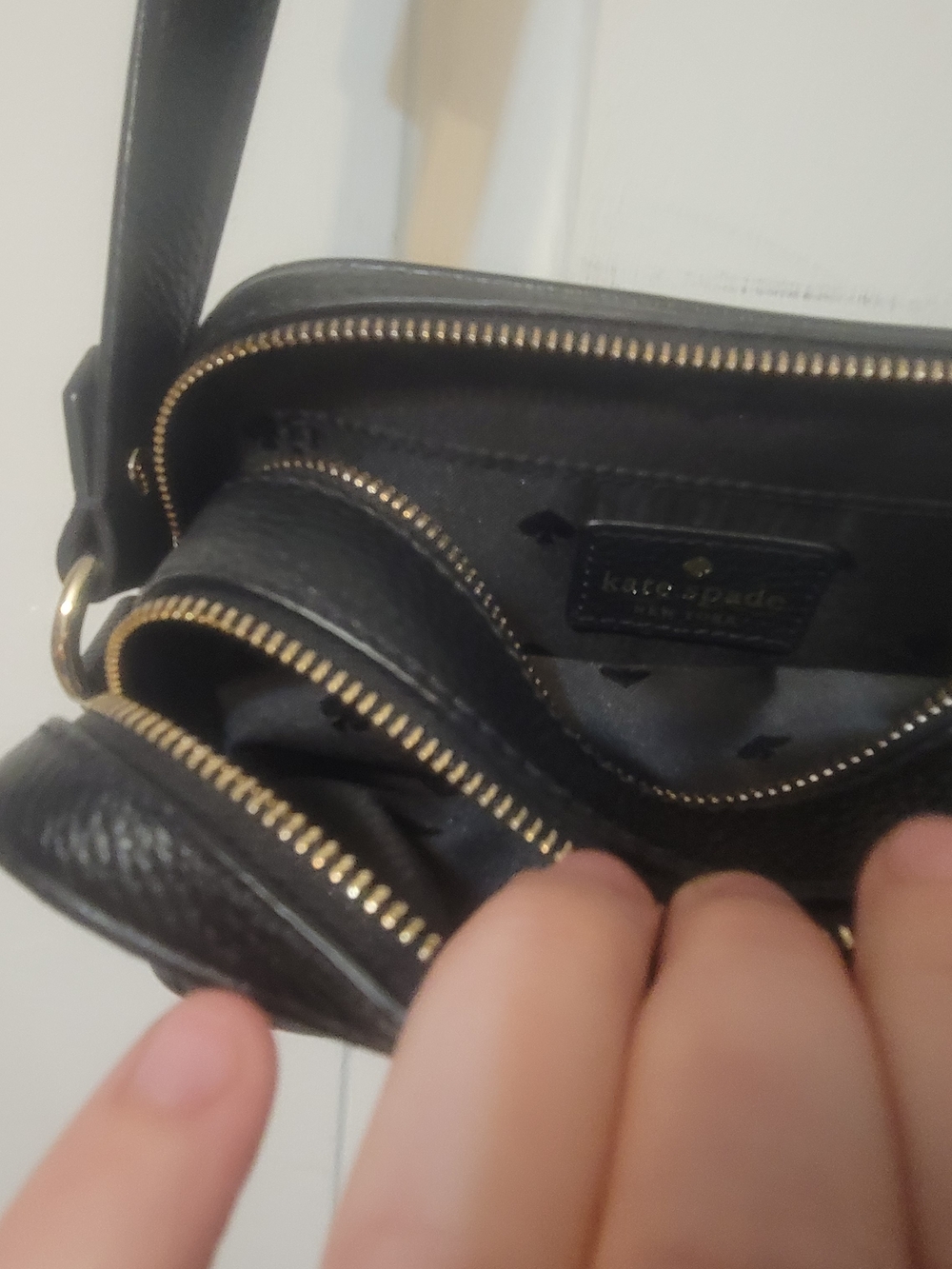 Kate Spade New York Pebbled Leather Crossbody Bag in Black - Picture 5 of 8